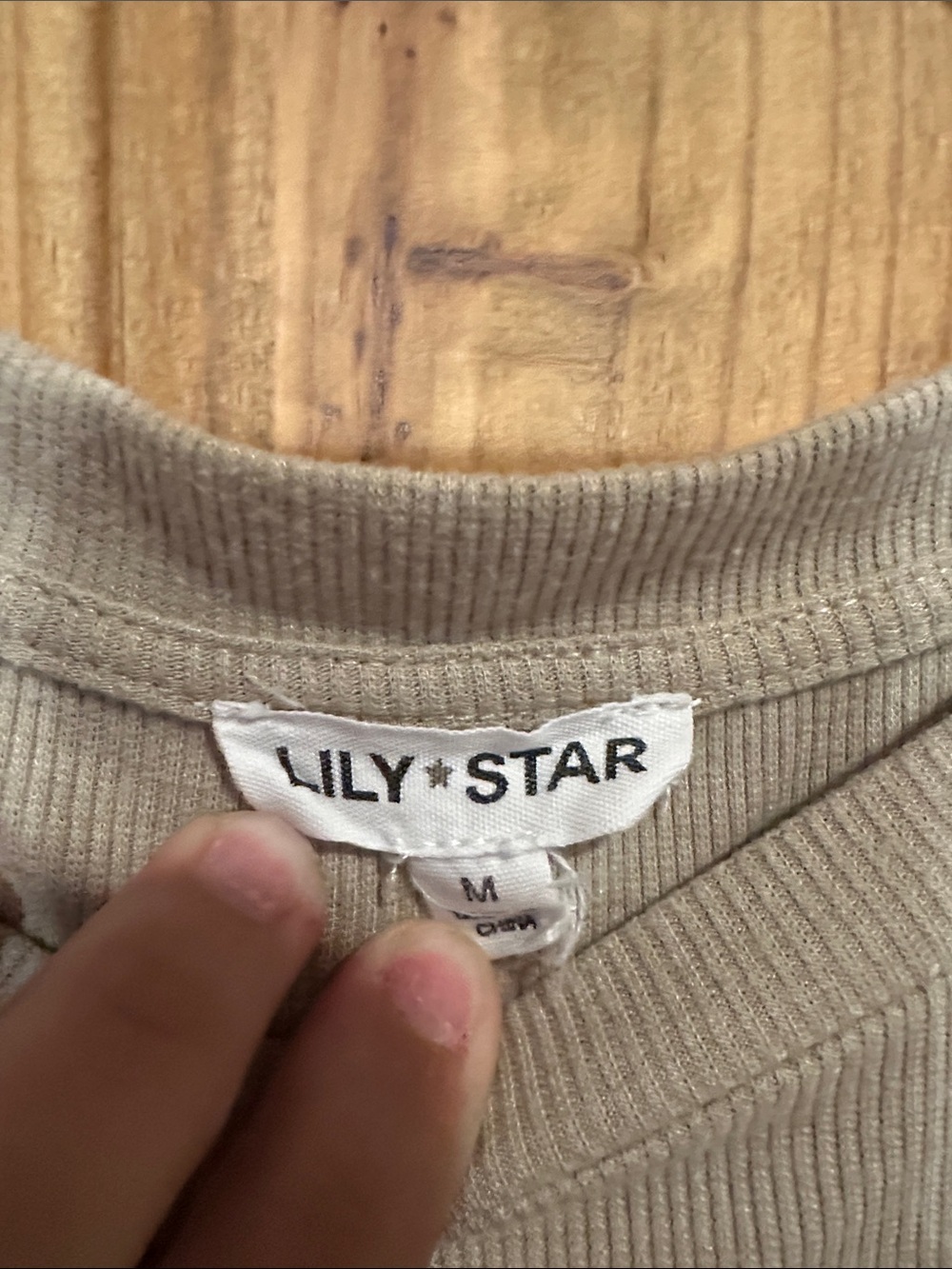 Lily Star Beige Ruffle Sleeve Short Sleeve Top - Picture 2 of 8